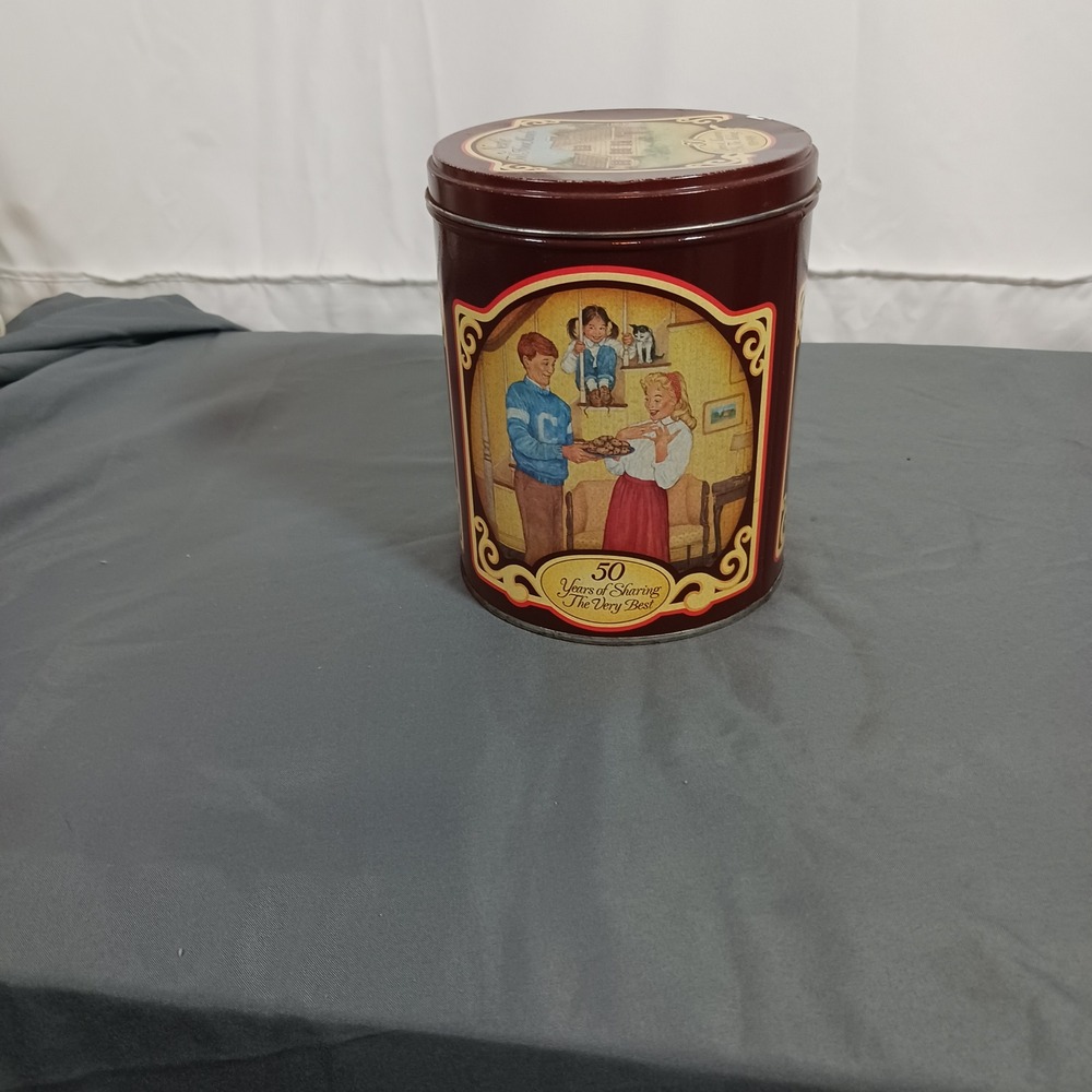 Nestle Cookie Tin Brown Good 50th Anniversary Vintage 1989 Collectible